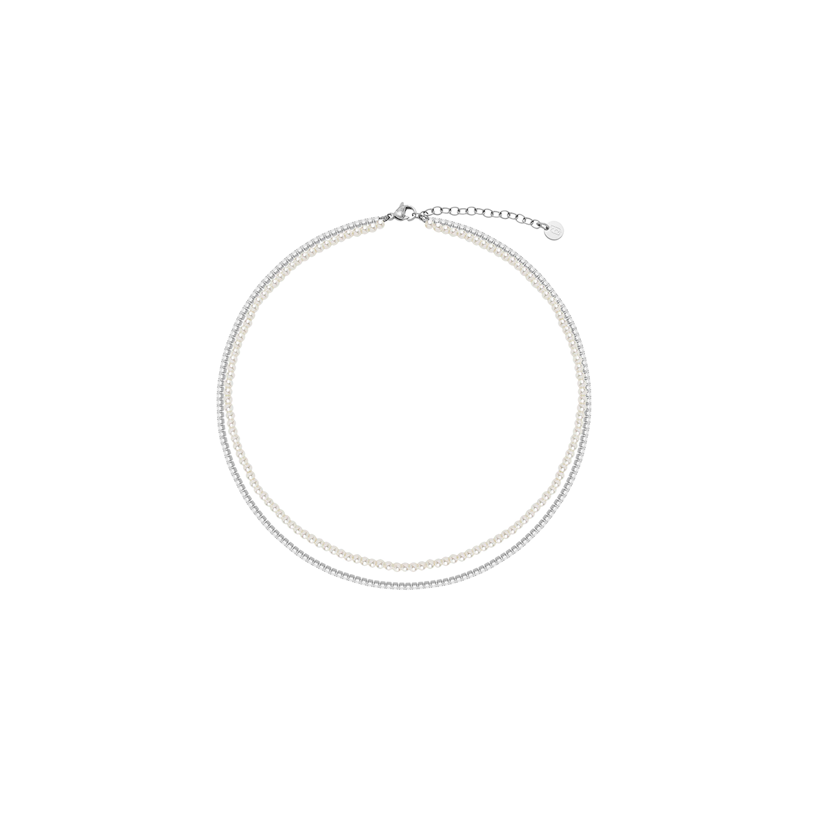 Liu Jo Lune Duo Silver Necklace - LJ3024
