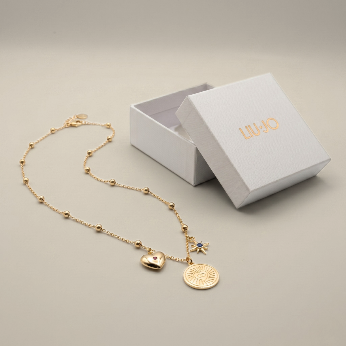 Liu Jo Anello Gold Necklace - LJ3160