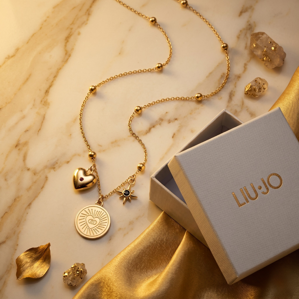Liu Jo Anello Gold Necklace - LJ3160