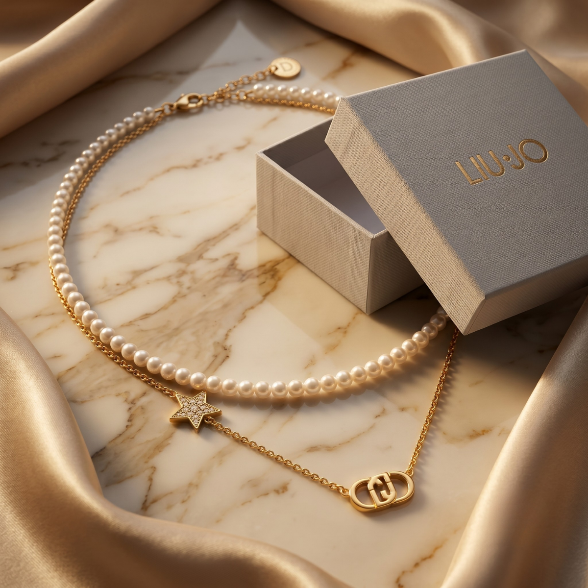 Liu Jo Perla Gold Necklace - LJ3164
