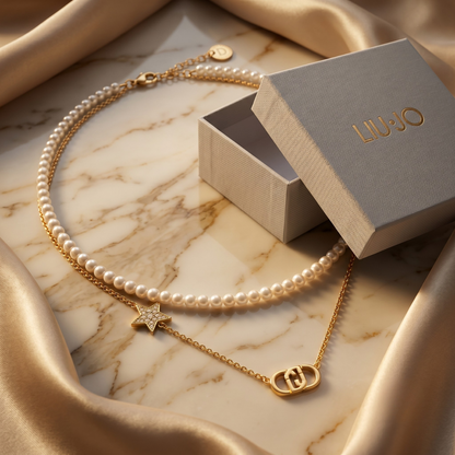 Liu Jo Perla Gold Necklace - LJ3164