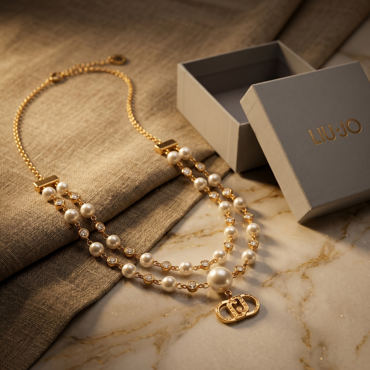 Liu Jo Luna Gold Necklace - LJ3169