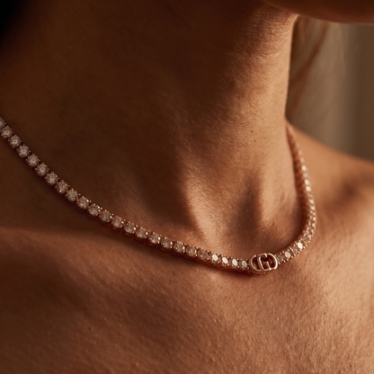Liu Jo Neve Rose Gold Necklace - LJ3212