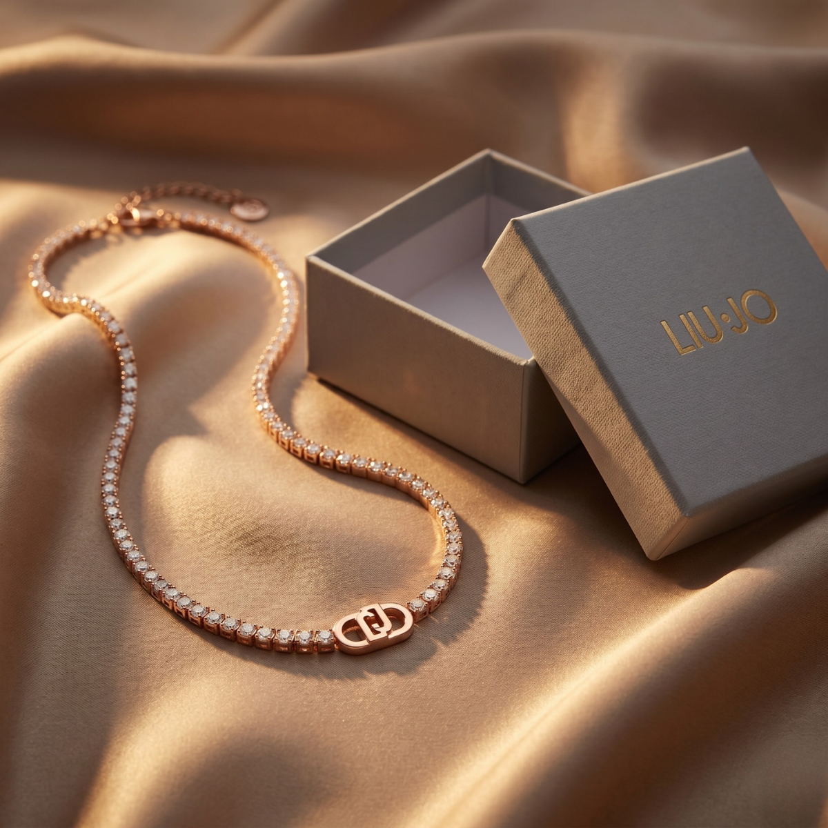 Liu Jo Neve Rose Gold Necklace - LJ3212