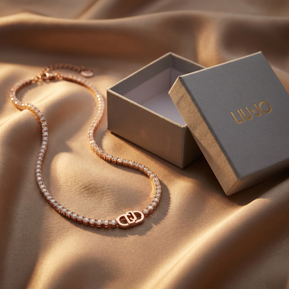 Liu Jo Neve Rose Gold Necklace - LJ3212