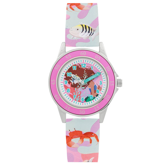 Disney The Little Mermaid Silicone Strap Time Teacher Watch-LMM9002