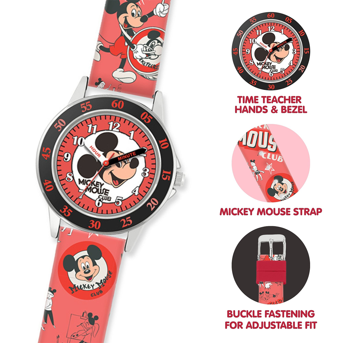Mickey Mouse Printed Time Teacher Watch - MK9099
