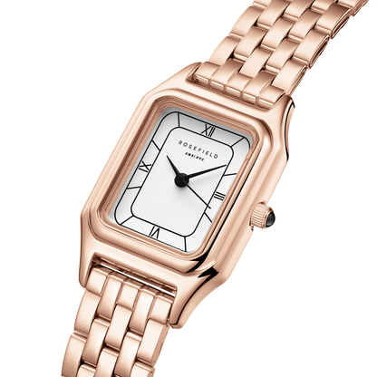 Rosefield Ivy White matte Rose Gold Watch - OCWRSR-OC04