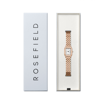Rosefield Ivy White matte Rose Gold Watch - OCWRSR-OC04