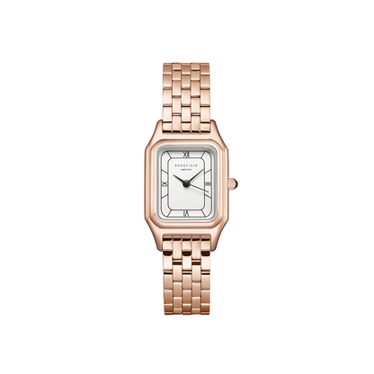 Rosefield Ivy White matte Rose Gold Watch - OCWRSR-OC04