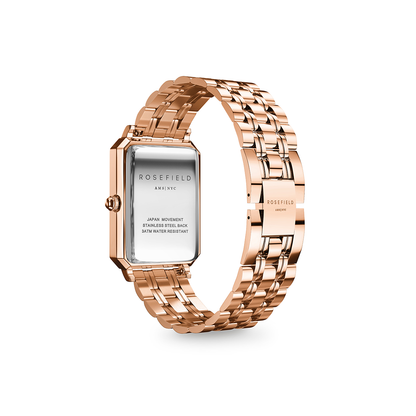 Rosefield The Octagon White Sunray Steel Rose Gold - OCWSRG-O42