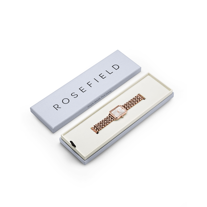 Rosefield The Octagon White Sunray Steel Rose Gold - OCWSRG-O42