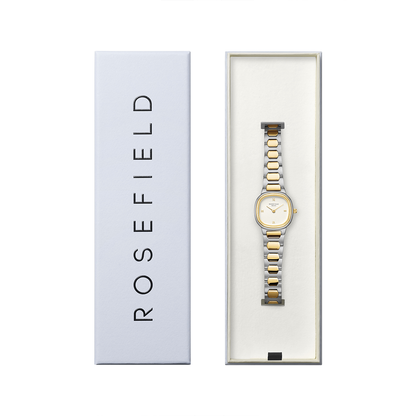 Rosefield Gaia XS Creme Roman Indexes Duotone Watch - ORCDSD-OR06