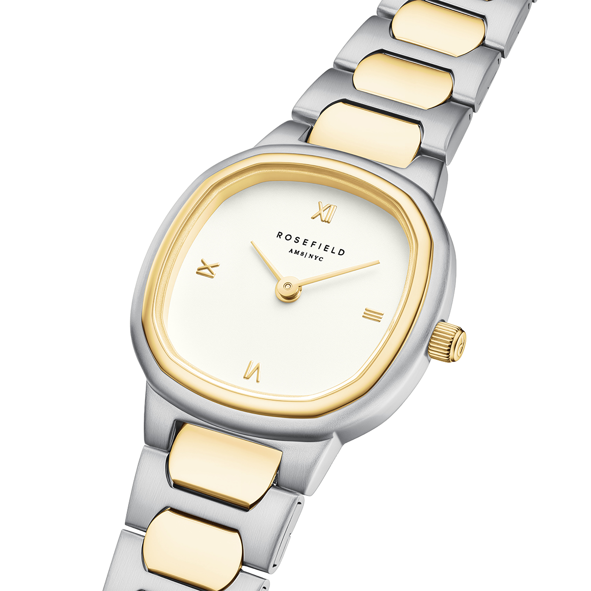 Rosefield Gaia XS Creme Roman Indexes Duotone Watch - ORCDSD-OR06