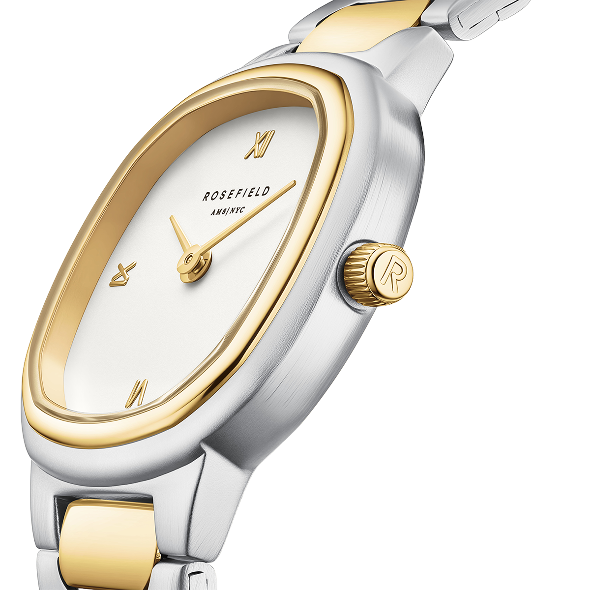Rosefield Gaia XS Creme Roman Indexes Duotone Watch - ORCDSD-OR06