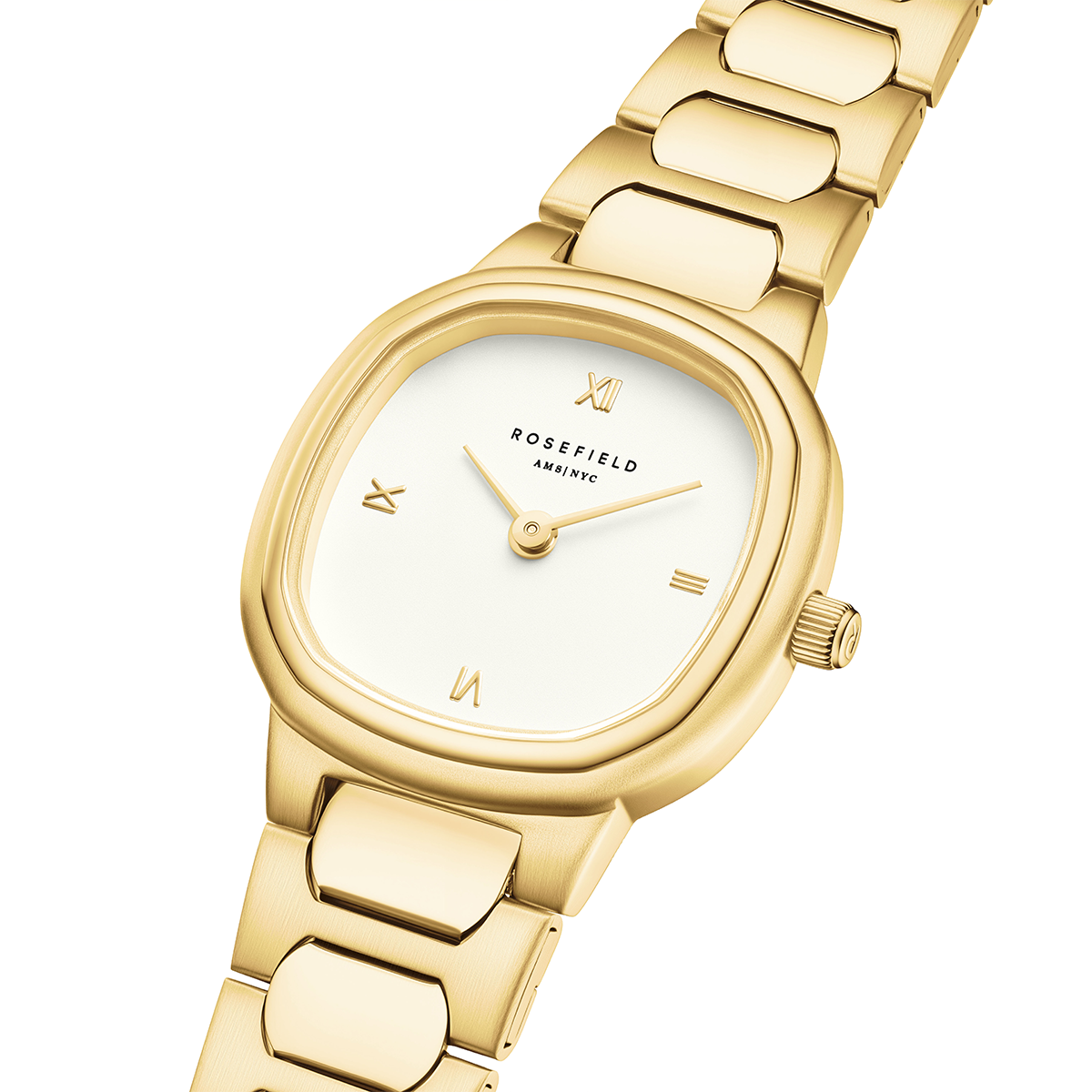 Rosefield Gaia XS Creme Roman Indexes Gold Watch - ORCGSG-OR04
