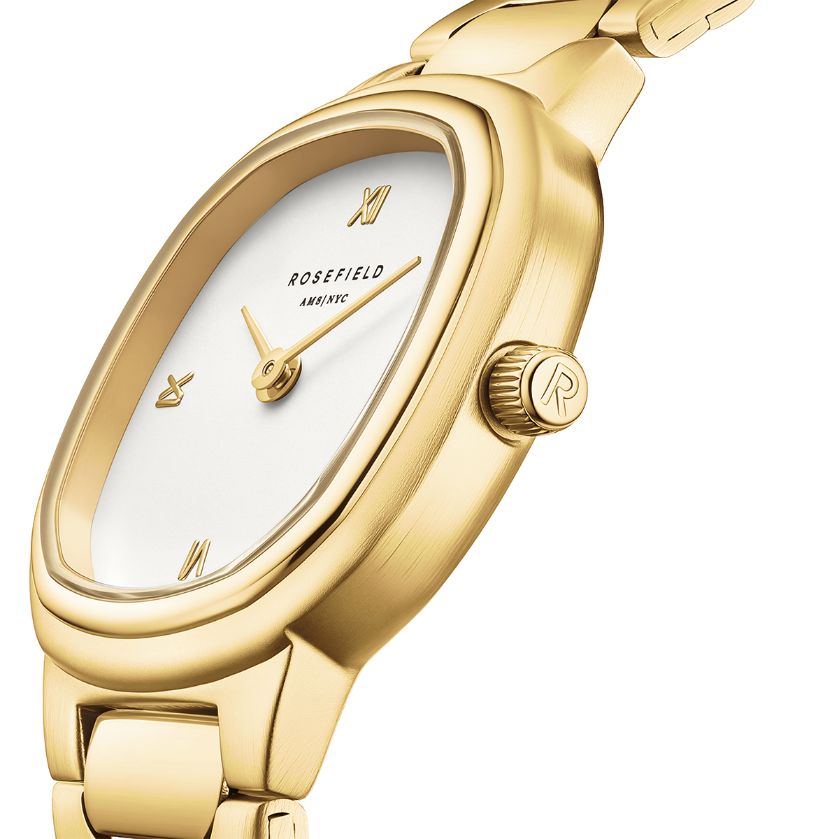 Rosefield Gaia XS Creme Roman Indexes Gold Watch - ORCGSG-OR04