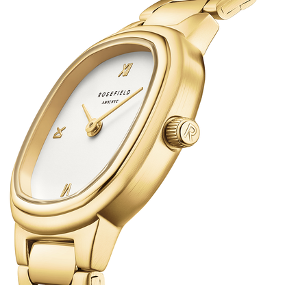 Rosefield Gaia XS Creme Roman Indexes Gold Watch - ORCGSG-OR04