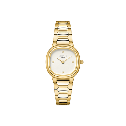 Rosefield Gaia XS Creme Roman Indexes Gold Watch - ORCGSG-OR04