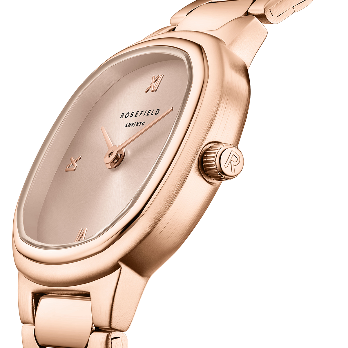 Rosefield Gaia XS Rose Gold Sunray Roman Indexes Rose Gold Watch - ORSRSR-OR07