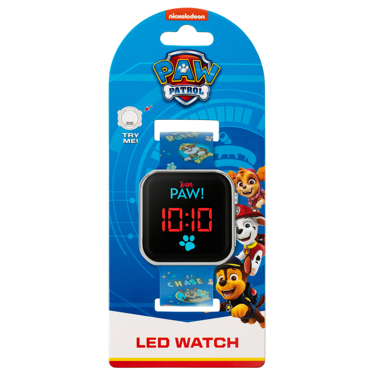 Nickelodeon Paw Patrol Blue Strap LED Watch - PAW4354
