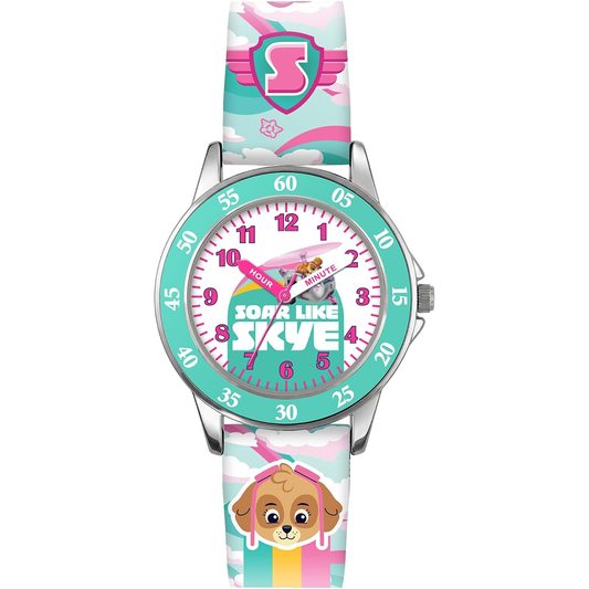 Paw Patrol Time Teacher Dial Quartz Watch with Silicone Strap for Kids - PAW5020