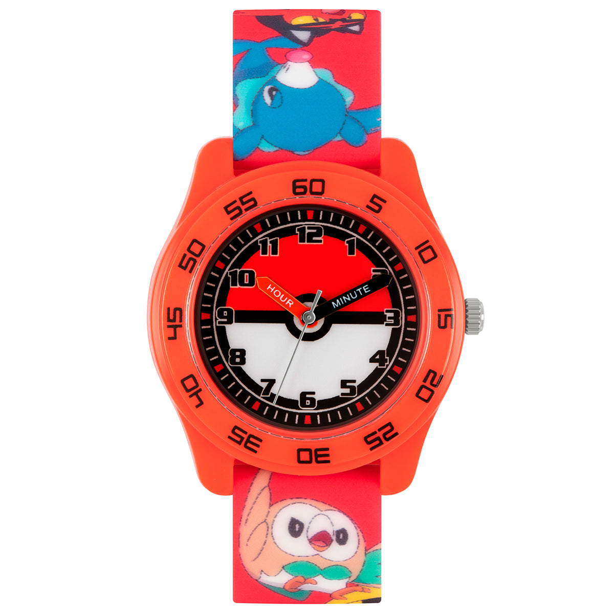 Pokémon Red Silicone Strap Time Teacher Watch - POK9023
