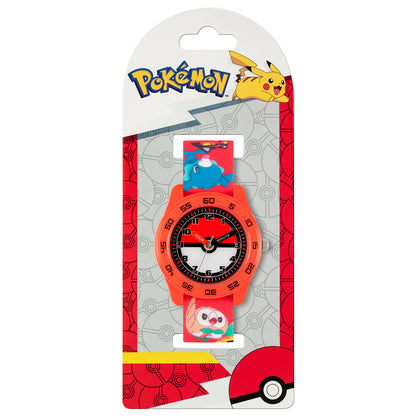 Pokémon Red Silicone Strap Time Teacher Watch - POK9023