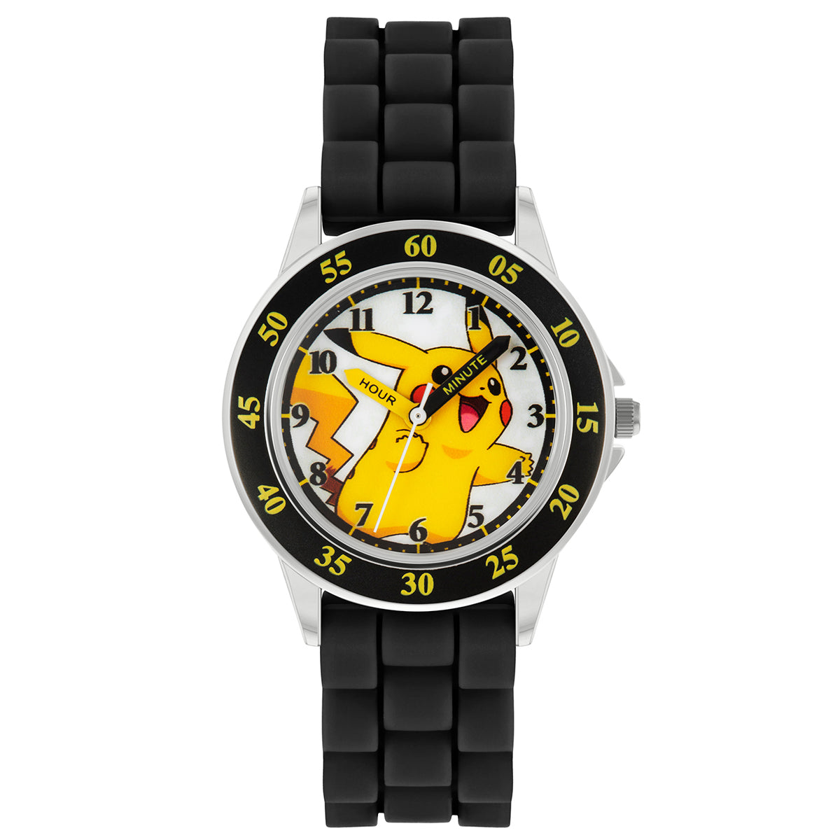 Pokémon Black Silicone Strap Time Teacher Watch - POK9048ARG