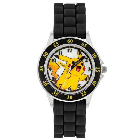 Pokémon Black Silicone Strap Time Teacher Watch - POK9048ARG