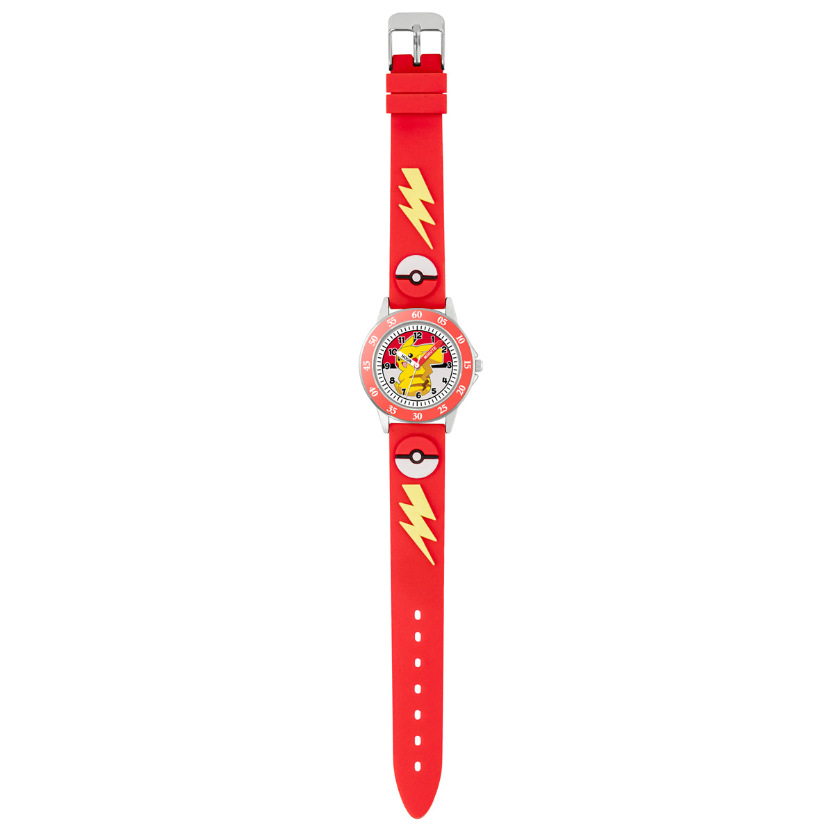 Pokémon 3D Time Teacher Red Silicone Strap Watch - POK9074