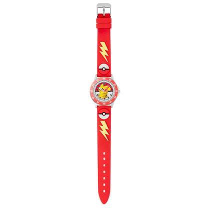 Pokémon 3D Time Teacher Red Silicone Strap Watch - POK9074