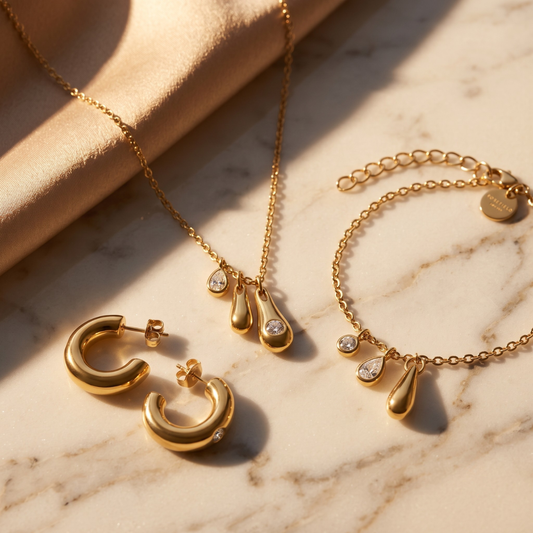 Rosefield Bold Solitary Gold Trio