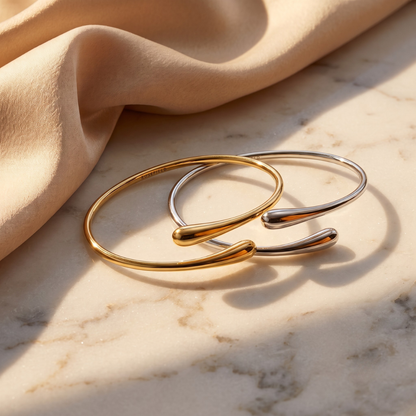 Rosefield  Contrarie Cuff Bangle Pair (Gold + Silver)