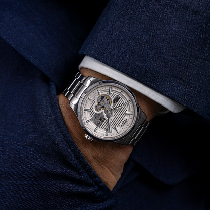 Rotary Men's Greenwich Skeleton Automatic 100M Water Resistance Stainless Steel Bracelet Watch - RGB10073/01