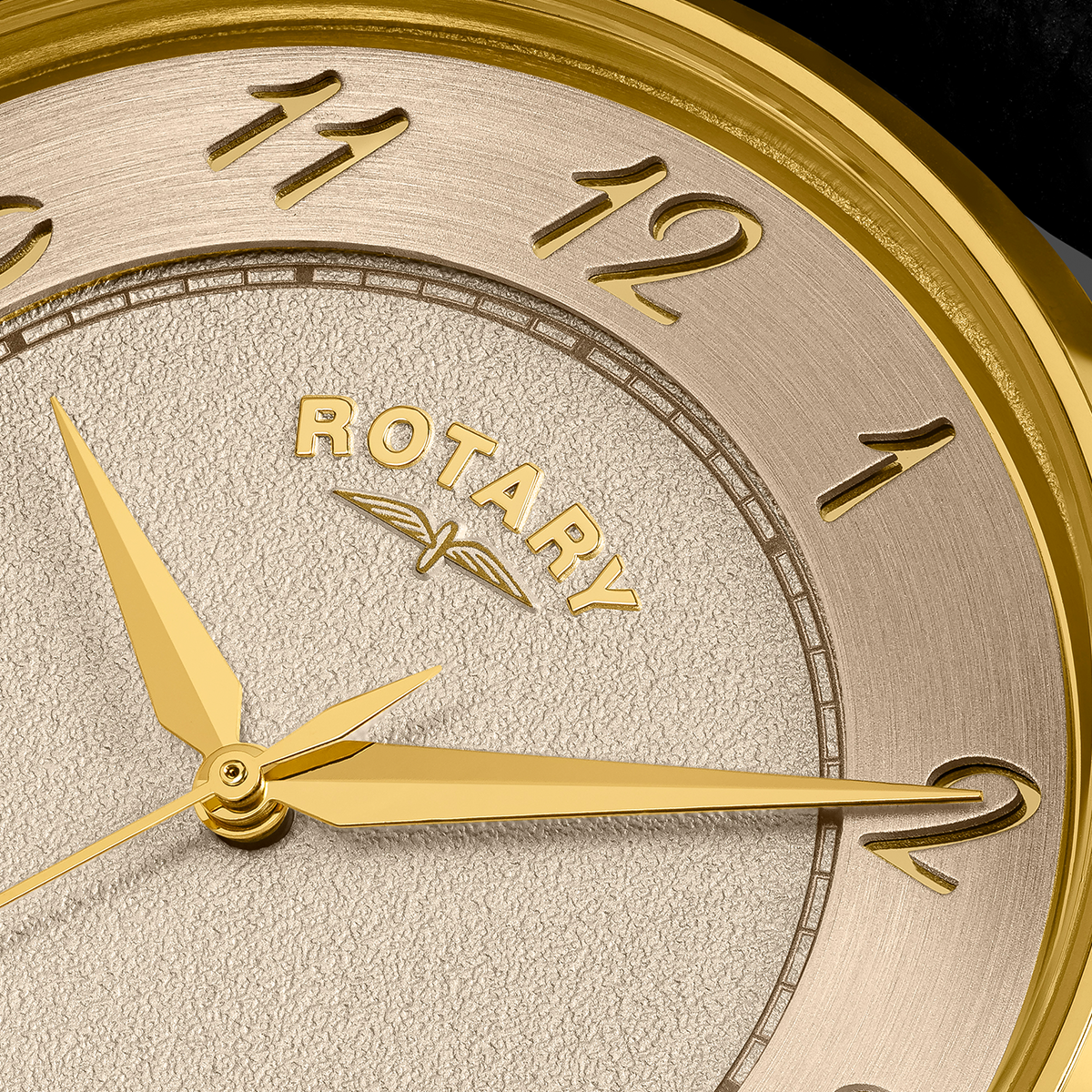 Rotary Men's Rotary Heritage Gold Plated Stainless Steel Brown Leather Strap Watch - RGS10084/03