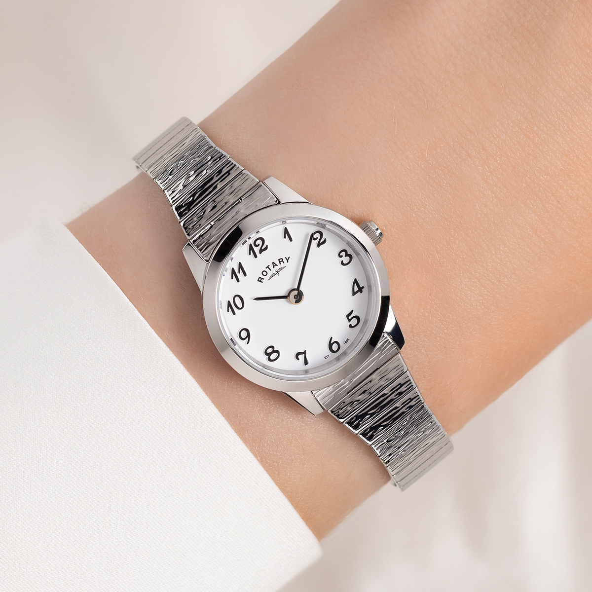 Rotary Ladies Heritage Stainless Steel Expander Bracelet Watch - RLB10029/01