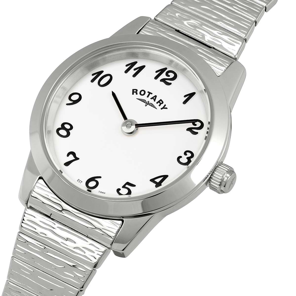 Rotary Ladies Heritage Stainless Steel Expander Bracelet Watch - RLB10029/01