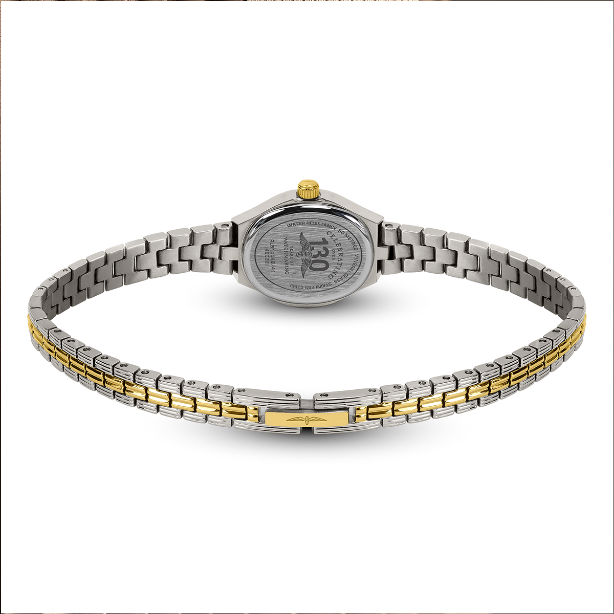 Rotary Ladies 1895 Mother Of Pearl Dial Two Tone Plated Stainless Steel Bracelet Watch - RLB10049/41