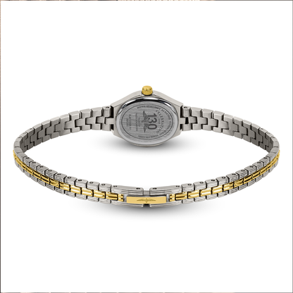 Rotary Ladies 1895 Mother Of Pearl Dial Two Tone Plated Stainless Steel Bracelet Watch - RLB10049/41