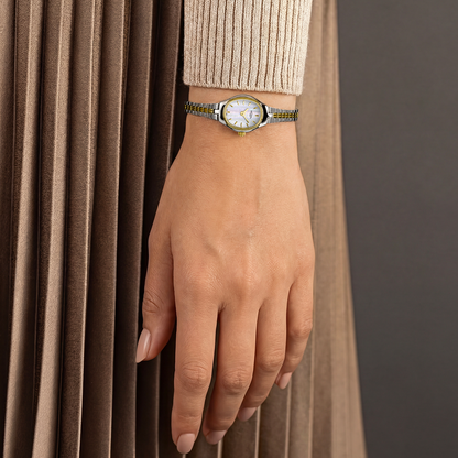 Rotary Ladies 1895 Mother Of Pearl Dial Two Tone Plated Stainless Steel Bracelet Watch - RLB10049/41