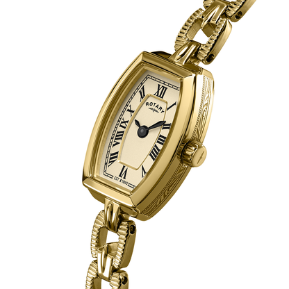 Rotary Ladies 1895 Gold Plated Stainless Steel Vintage Style Bracelet Watch - RLB10052/03