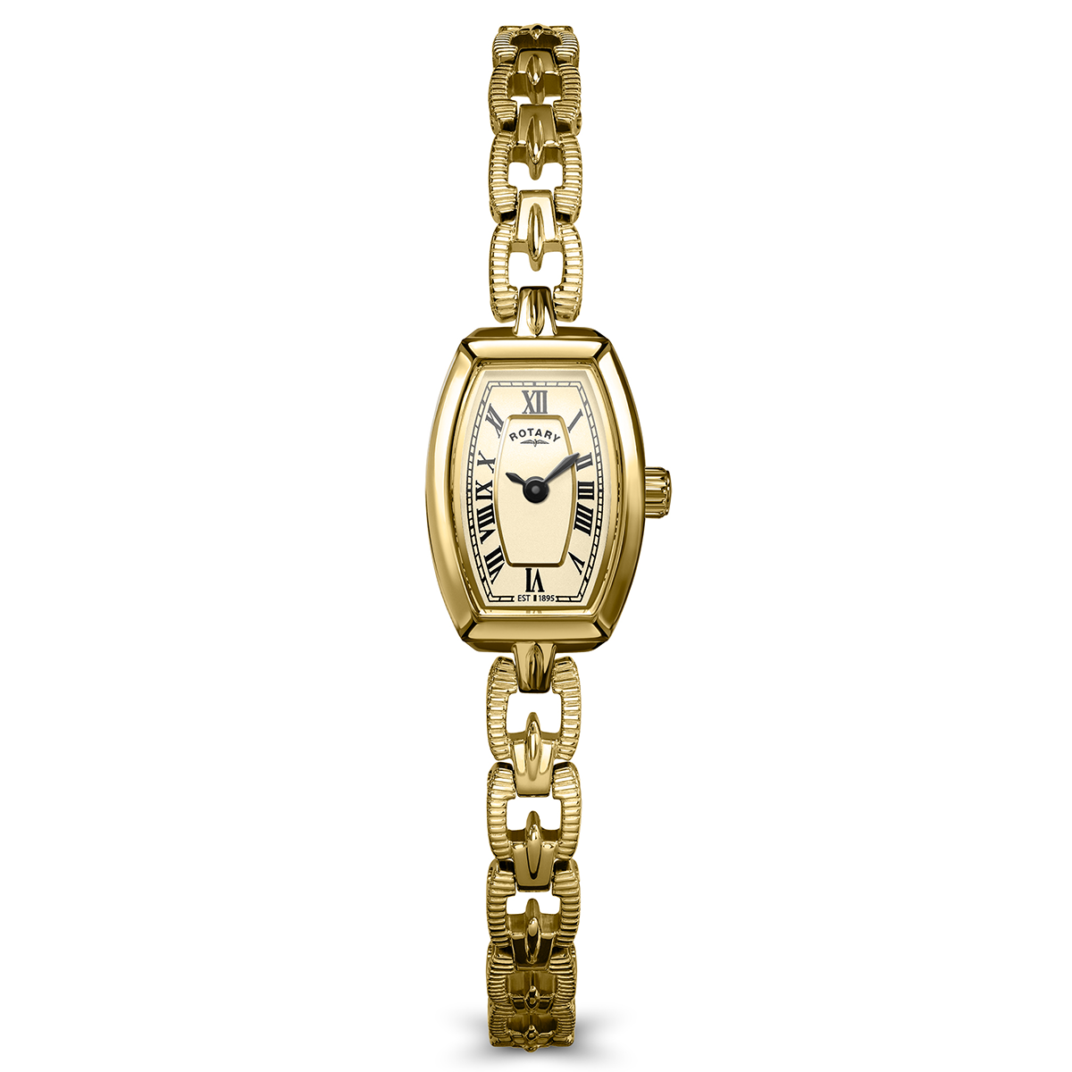 Rotary Ladies 1895 Gold Plated Stainless Steel Vintage Style Bracelet Watch - RLB10052/03