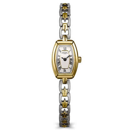 Rotary Ladies 1895 Two Tone Plated Stainless Steel Vintage Style Bracelet Watch - RLB10053/01