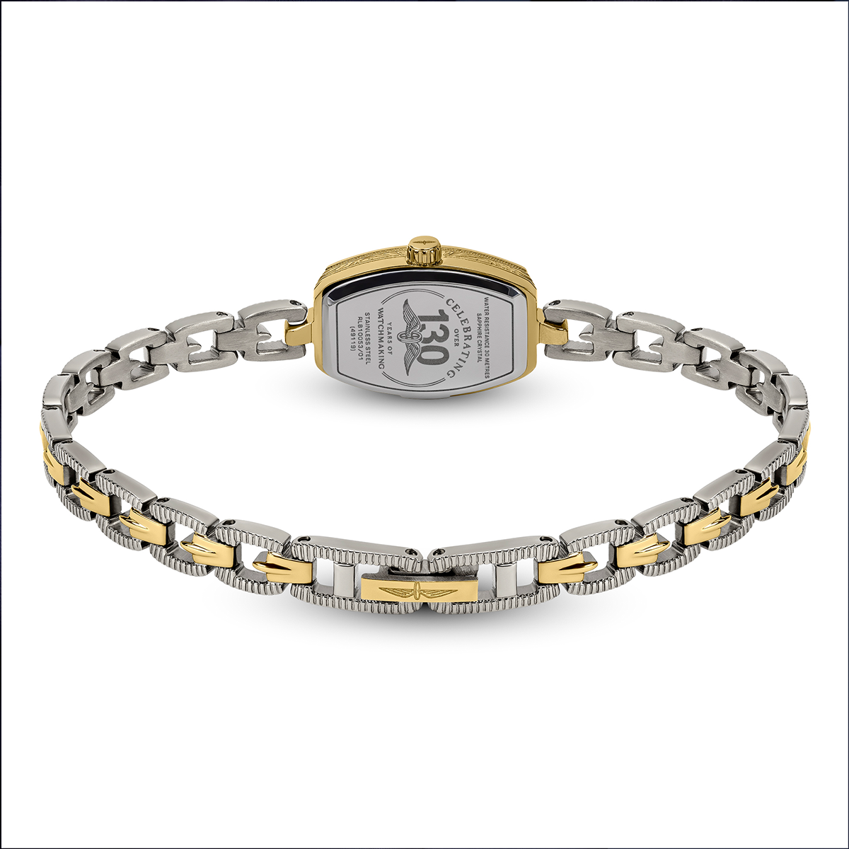 Rotary Ladies 1895 Two Tone Plated Stainless Steel Vintage Style Bracelet Watch - RLB10053/01