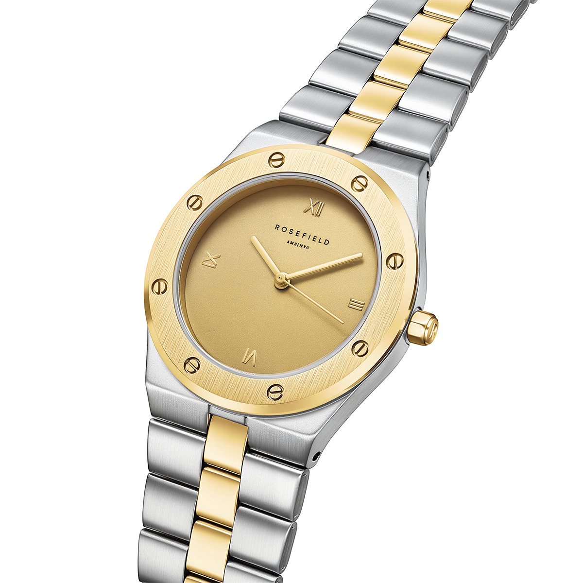 Rosefield Rose Cappucino Matte Duotone Gold Silver Watch - SPCDSD-SP05