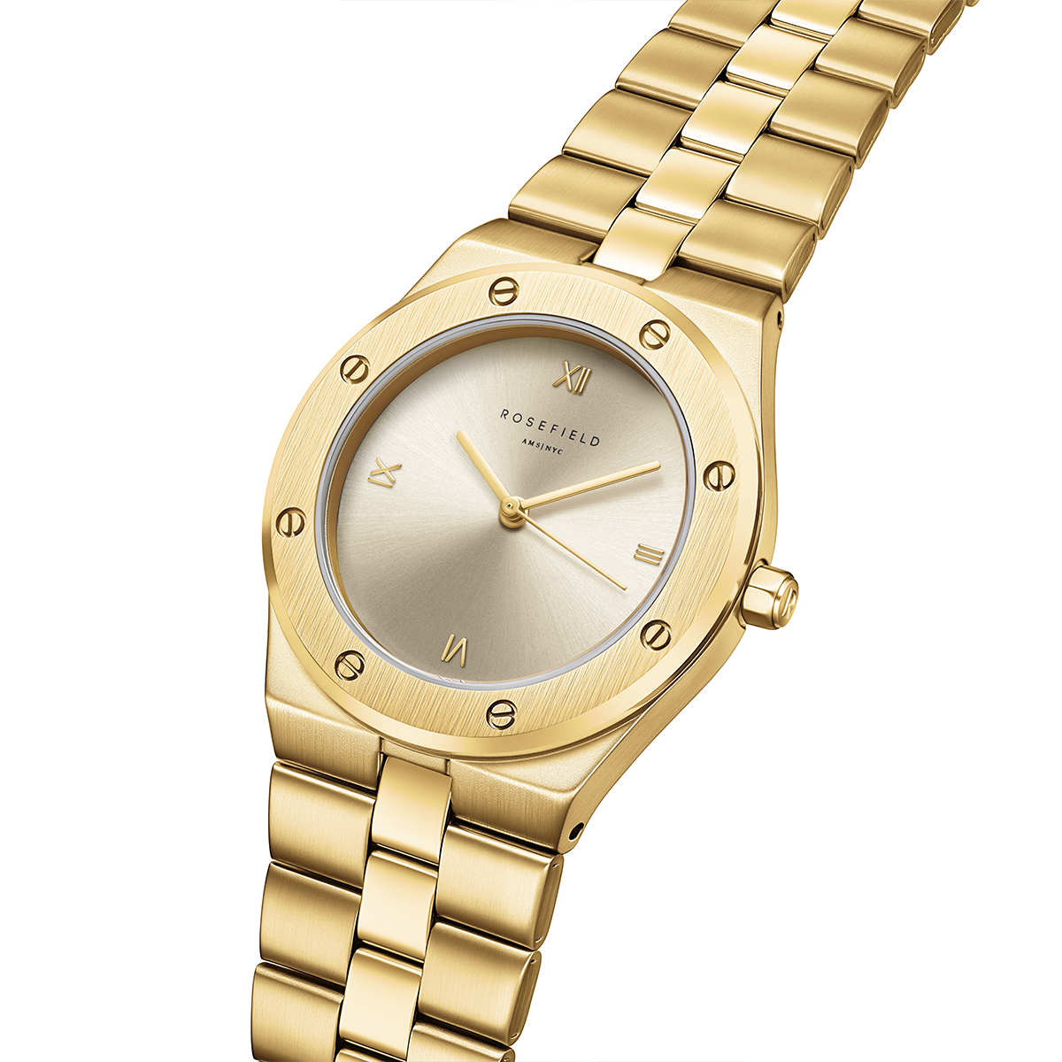 Rosefield Rose Ivory Sunray Gold Watch - SPCGSG-SP01