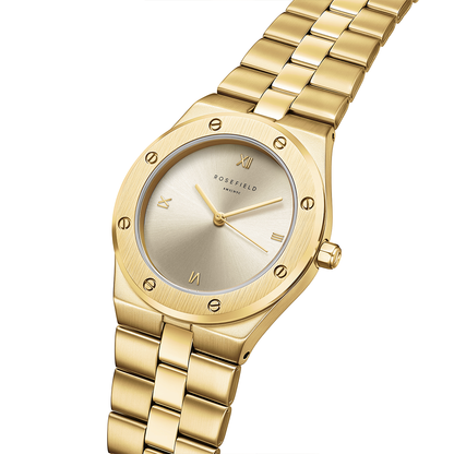 Rosefield Rose Ivory Sunray Gold Watch - SPCGSG-SP01