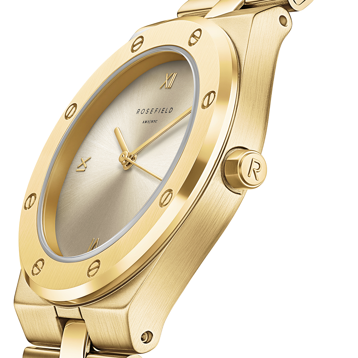 Rosefield Rose Ivory Sunray Gold Watch - SPCGSG-SP01