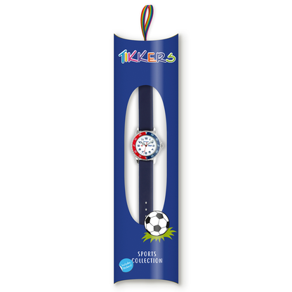 Tikkers Boys Navy Silicone Strap Time Teacher Watch - ATK1040